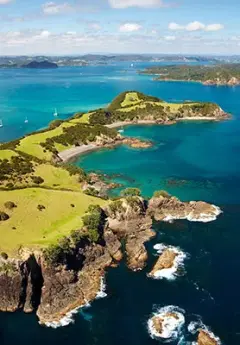 Aerial view of the Bay of Islands