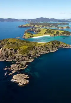 Aerial view of the Bay of Islands