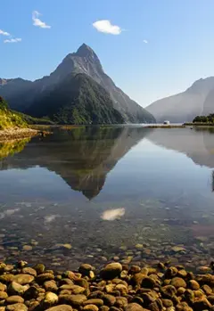 View of Mitre Peak in Milford Sound