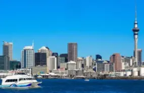 Auckland skyscape on a sunny day