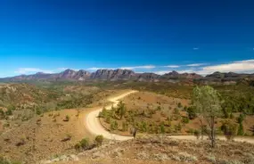 Driving into Wilpena Pound