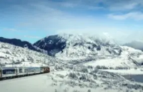 TranzAlpine Train in winter