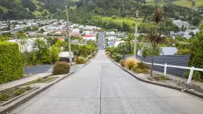 Looking down Baldwin Street in Dunedin