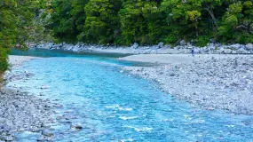 The Makarora River in Haast Pass