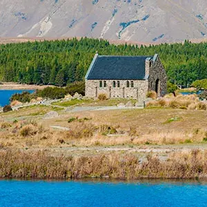 The historic Church of the Good Shepherd on Lake Tekapo