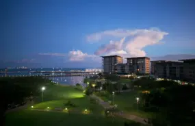 Darwin at night