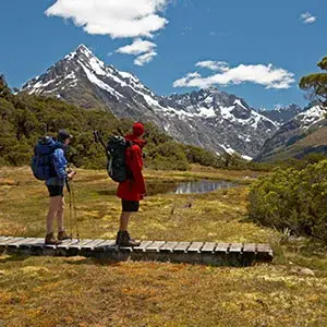 Admiring the stunning views on the Routeburn