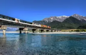 TranzAlpine on a bridge crossing