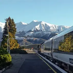 Stunning scenery riding on the Tranzalpine train