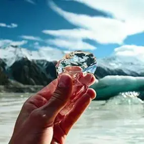 Ice Rocks on Tasman Glacier, Mount Cook National Park