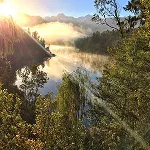 The stunning Lake Matheson, West Coast