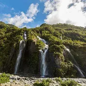 Beautiful waterfalls in Franz Josef