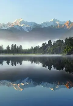 Lake Matheson with Mount Cook Reflection